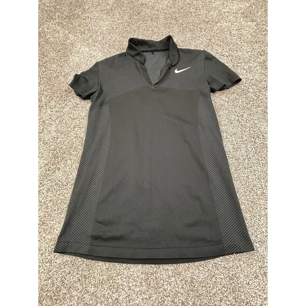 Nike Golf Dri-Fit Black Polo V Neck Women's‎ Small MAM Hootie & Blowfish #0136